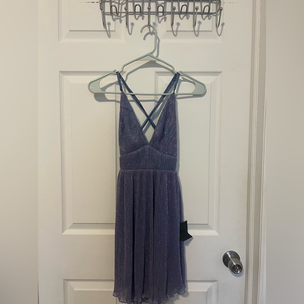 Lulus Elegant Purple Strappy Dress